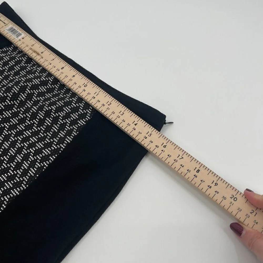 Yoana Baraschi Skirt 6 Womens Business Casual Classic Black Short Zipper Texture